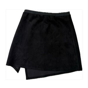 💕Girls Cheryl Creations Elegant Black Asymmetrical Suede Skirt n Size Medium